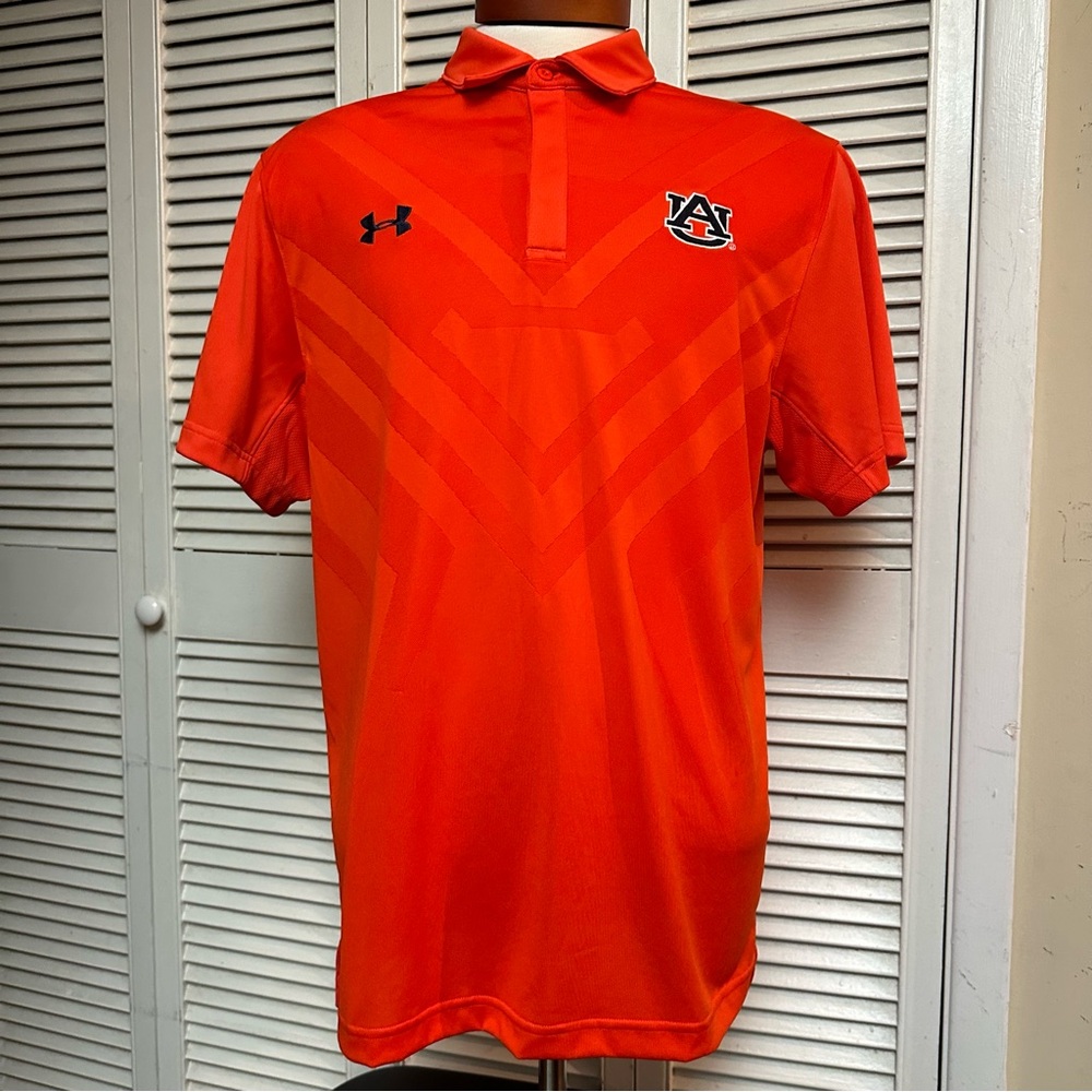 AUBURN UNDER ARMOUR size LARGE Heat Gear Polo